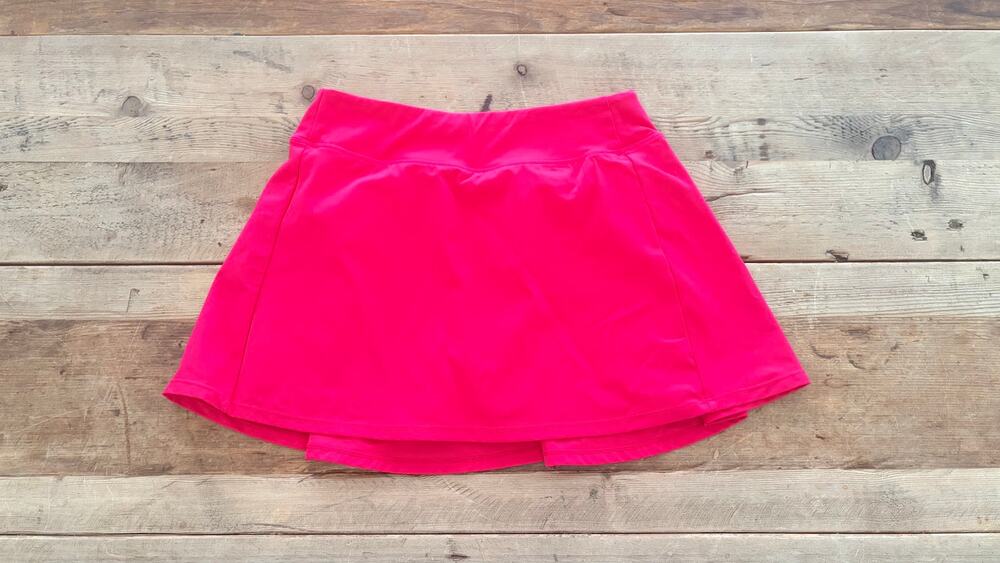 Stelle Red MEDIUM High-Waisted Pleated Tennis Skort Skirt EUC!